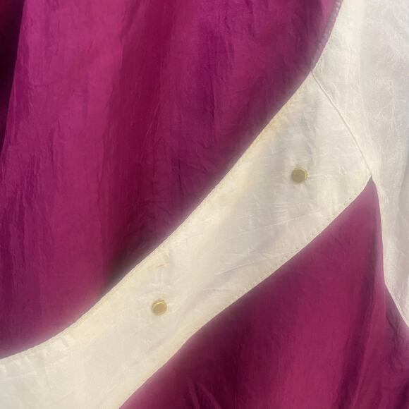 Vintage Westside Collection 80's Purple Windbreaker Jacket Women's Size Small - Picture 9 of 11